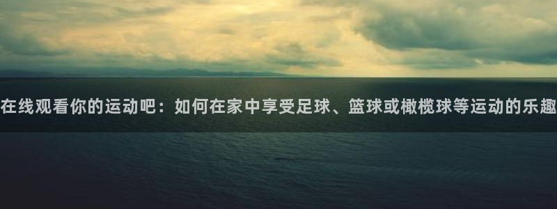 龙门直播nba下载：在线观看你的运动吧：如何在家中享受足球、篮球或橄榄球等运动的乐趣